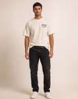 GALLERY T-SHIRT - DOM REBEL – OLD WHITE - Full Front Model