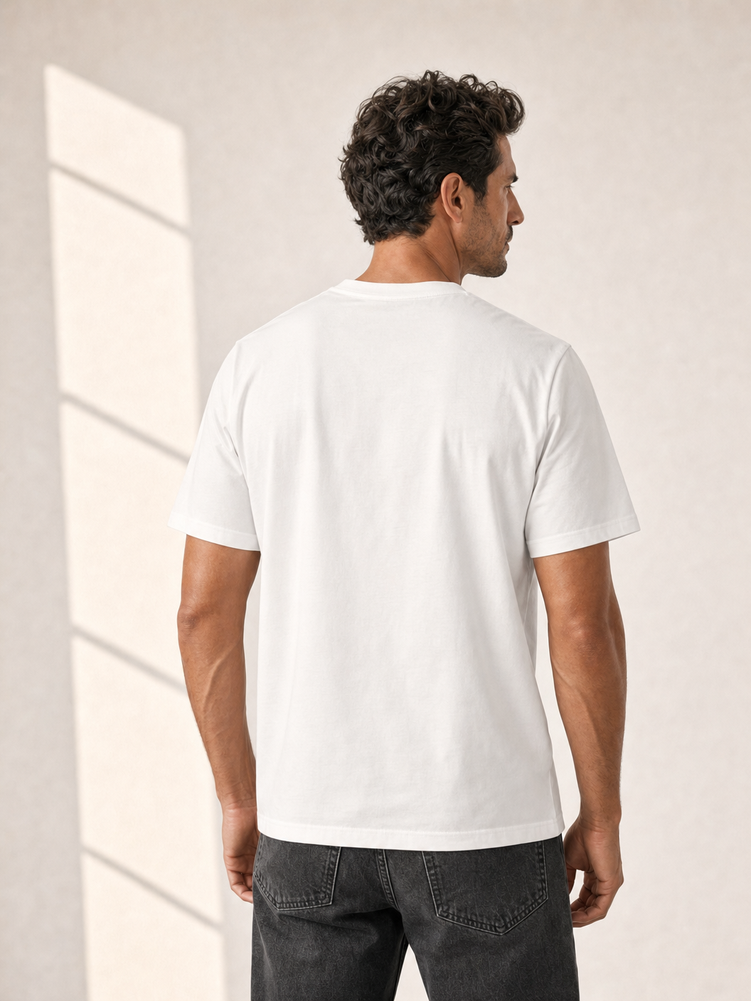 Bastille Direct Printed T-Shirt Curve — White — Detail Back