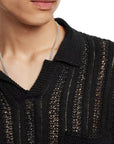 ODIN TEXTURED LINEN POLO - JOHN VARVATOS