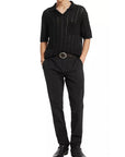 ODIN TEXTURED LINEN POLO - JOHN VARVATOS