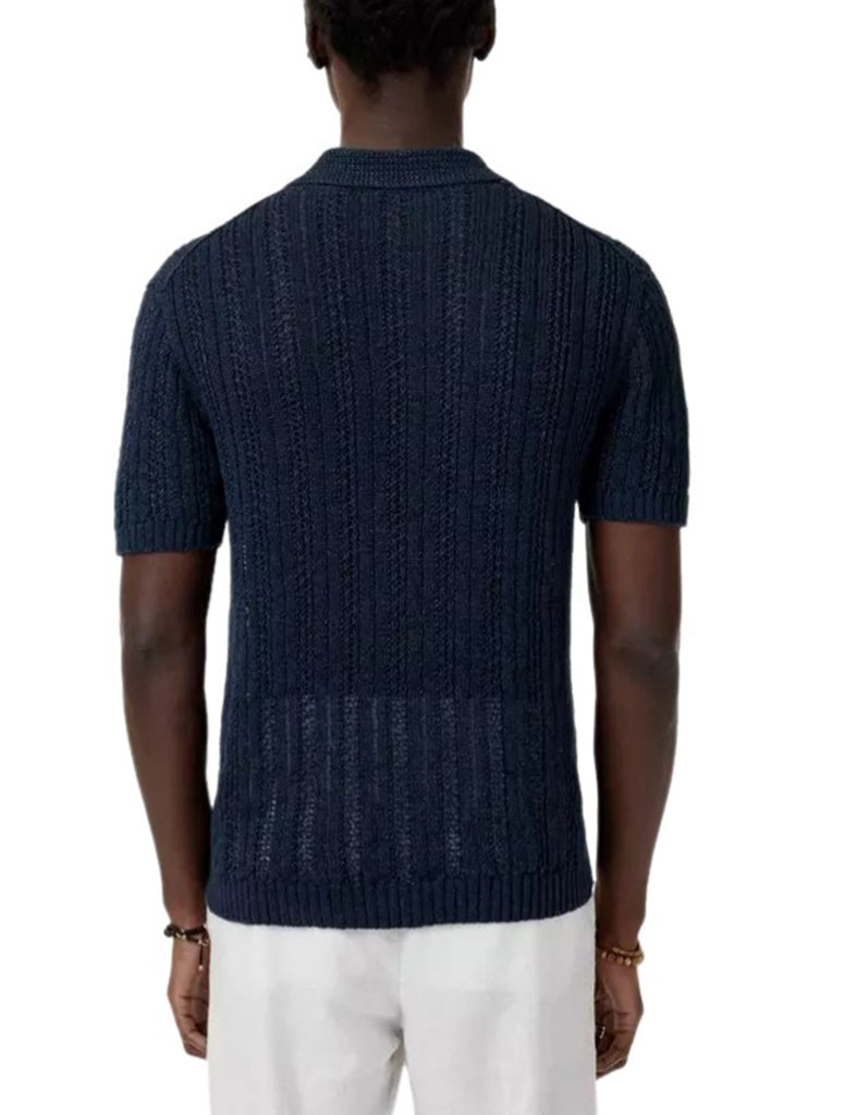 ODIN TEXTURED LINEN POLO - JOHN VARVATOS