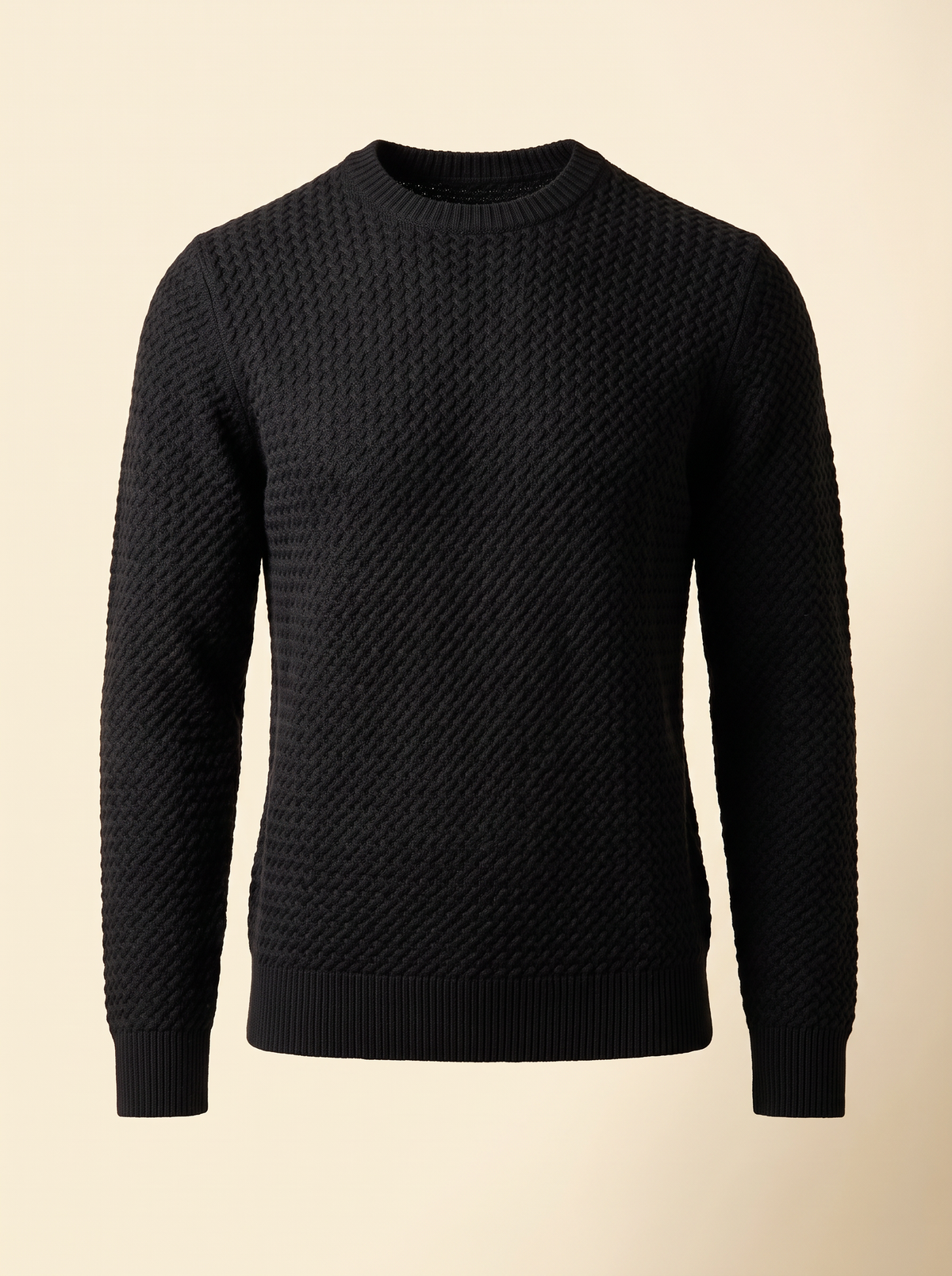 CHAINLINK CREWNECK – BLACK - Ghost Front