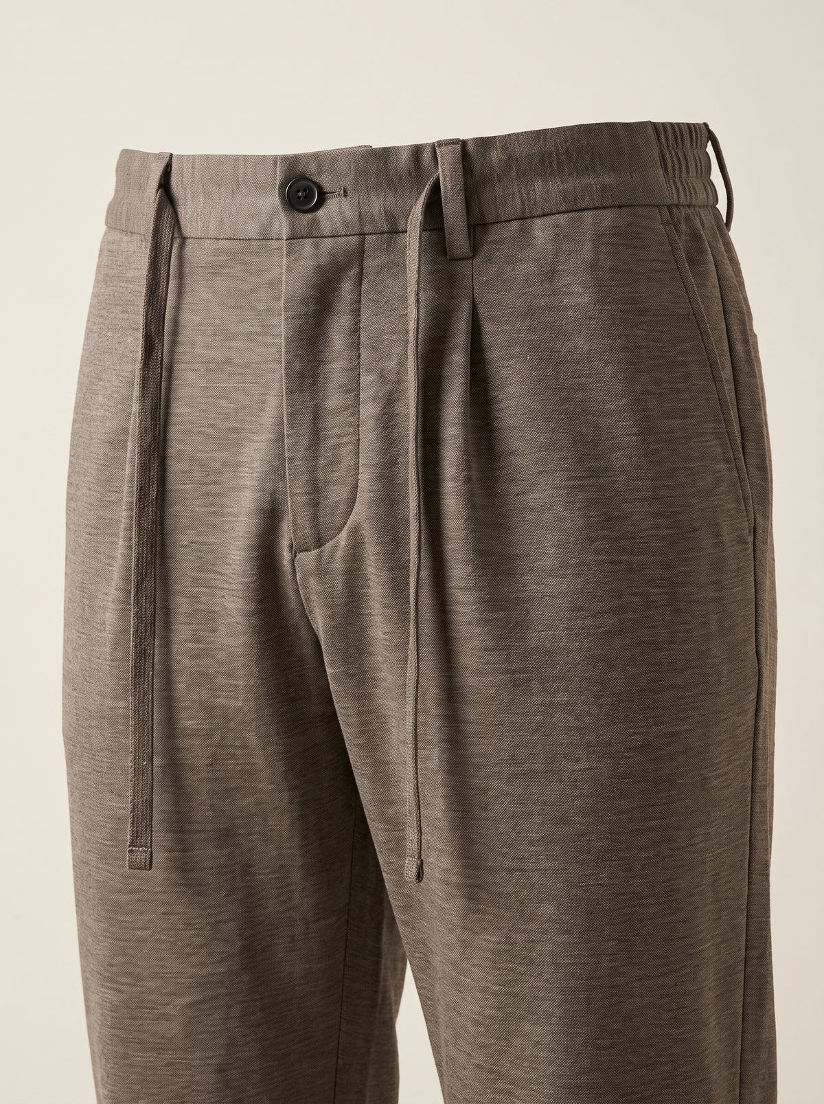 FRADI SLJ Jogger2 Trousers – BROWN - Waist Drawcord Detail