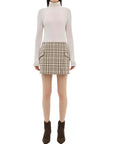 Payton Sand Plaid Skirt - SIMKHAI