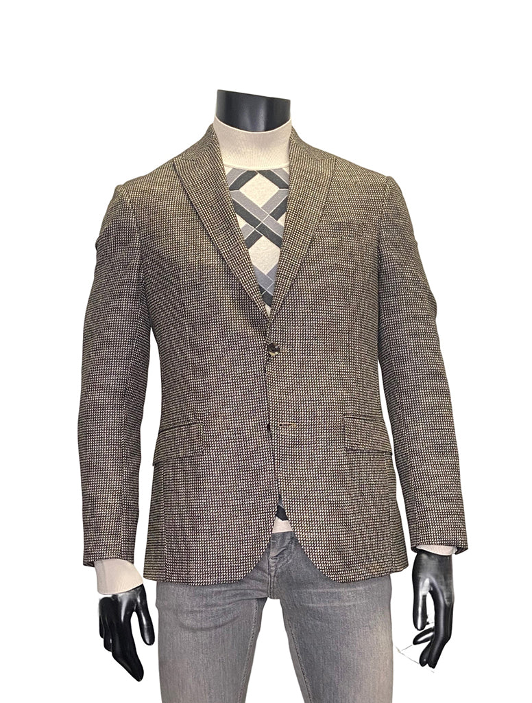 PEAK LAPEL KNIT BLAZER - DEBONAIR