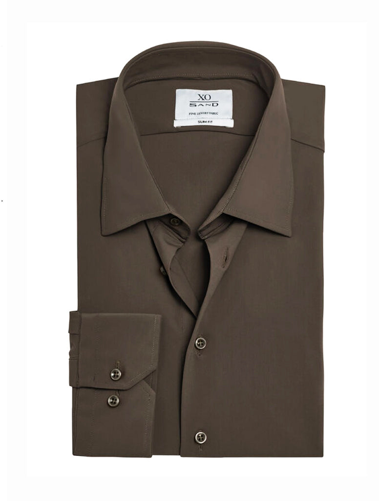 PERFORMANCE STRETCH DRESS SHIRT - SAND