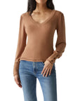 Petra Puff Sleeve V-Neck Top - MICHAEL STARS