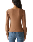 Petra Puff Sleeve V-Neck Top - MICHAEL STARS