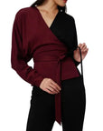 Phaedra Colourblock Tie Waist Top - Diane Von Furstenberg