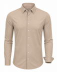 SAND Jersey Dress Shirt – TAN - Ghost Mannequin Front