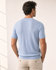 Ferrante Linen T-Shirt – Blue - Detail Back