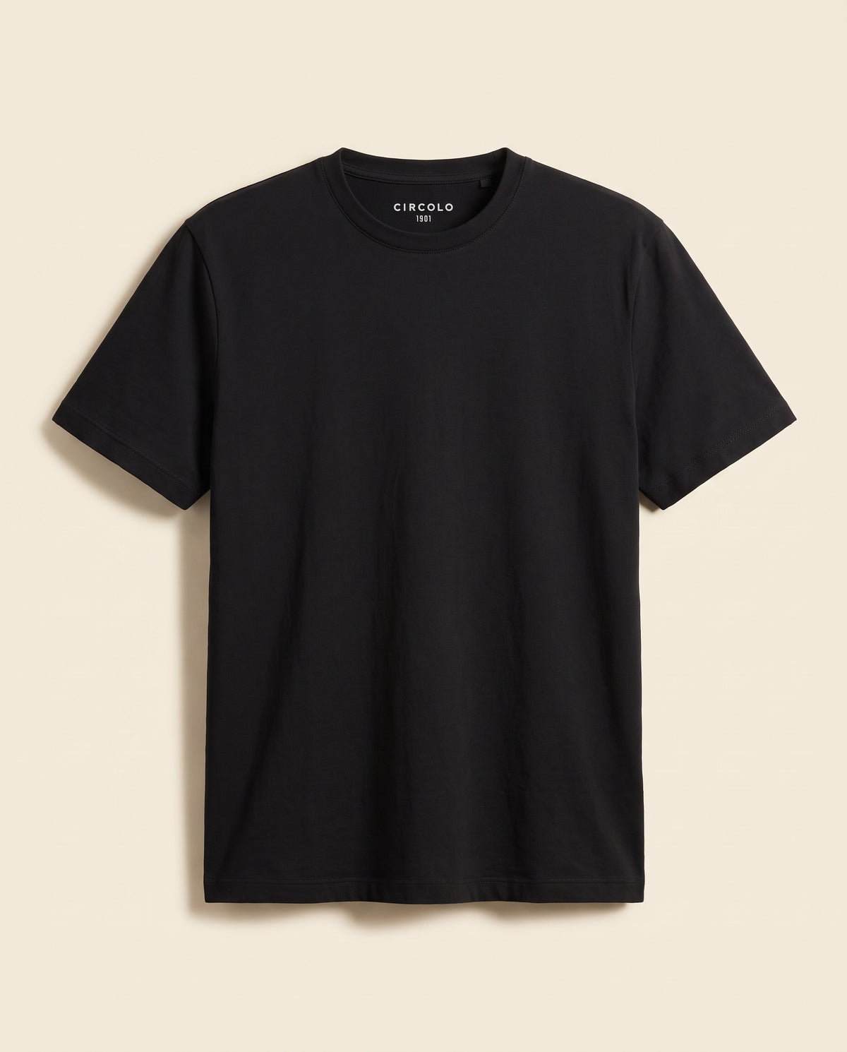 Circolo 1901 Cashmere-Touch Short-Sleeve T-Shirt – BLACK - Ghost Front