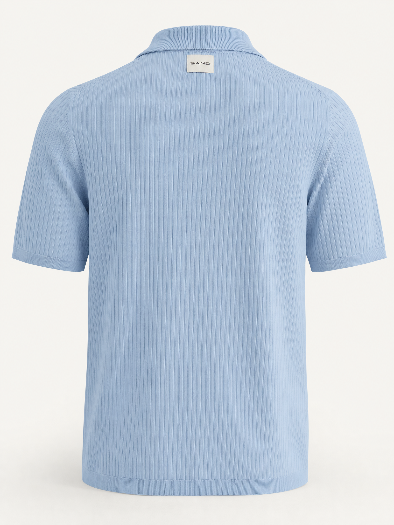 SAND Knit Johnny Collar – SKY - Ghost Mannequin Back