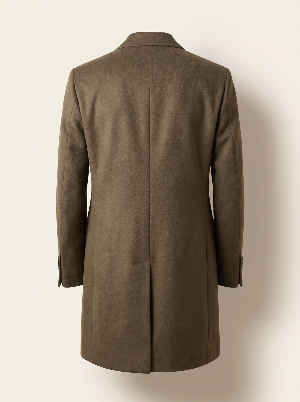 Sultan Double-Breasted Coat – SAND – DARK OLIVE - Ghost Back