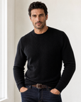 HERRINGBONE CREWNECK