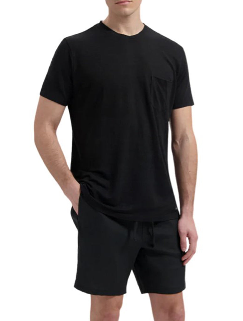 REESE LINEN POCKET T-SHIRT - WAHTS