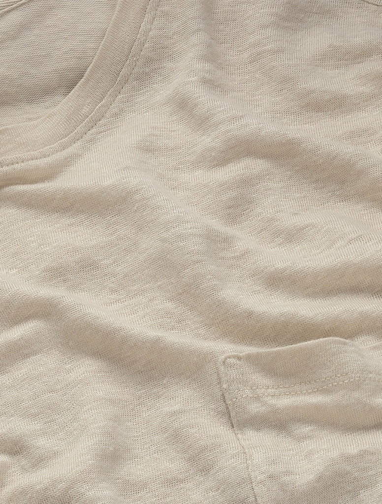 REESE LINEN POCKET T-SHIRT - WAHTS