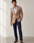SAND Performance Dobby Shirt – BLUE - Full Front Model