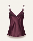 L’AGENCE Lexi Silk Camisole – DEEP SANGRIA - Ghost Mannequin Back