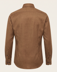 GORDON SC VIRGIN WOOL SHIRT – WARM CAMEL MELANGE - Ghost Back