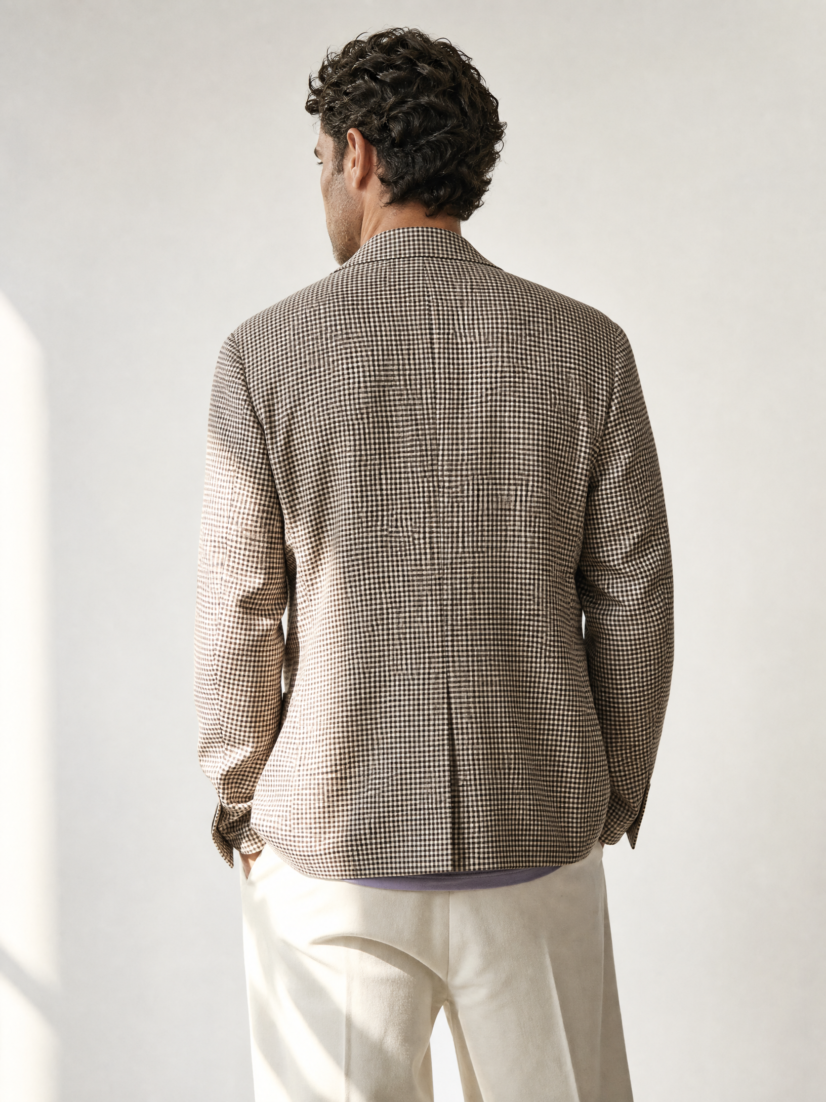 Small Check SB Blazer Gabriele Pasini – BROWN - Hero Back