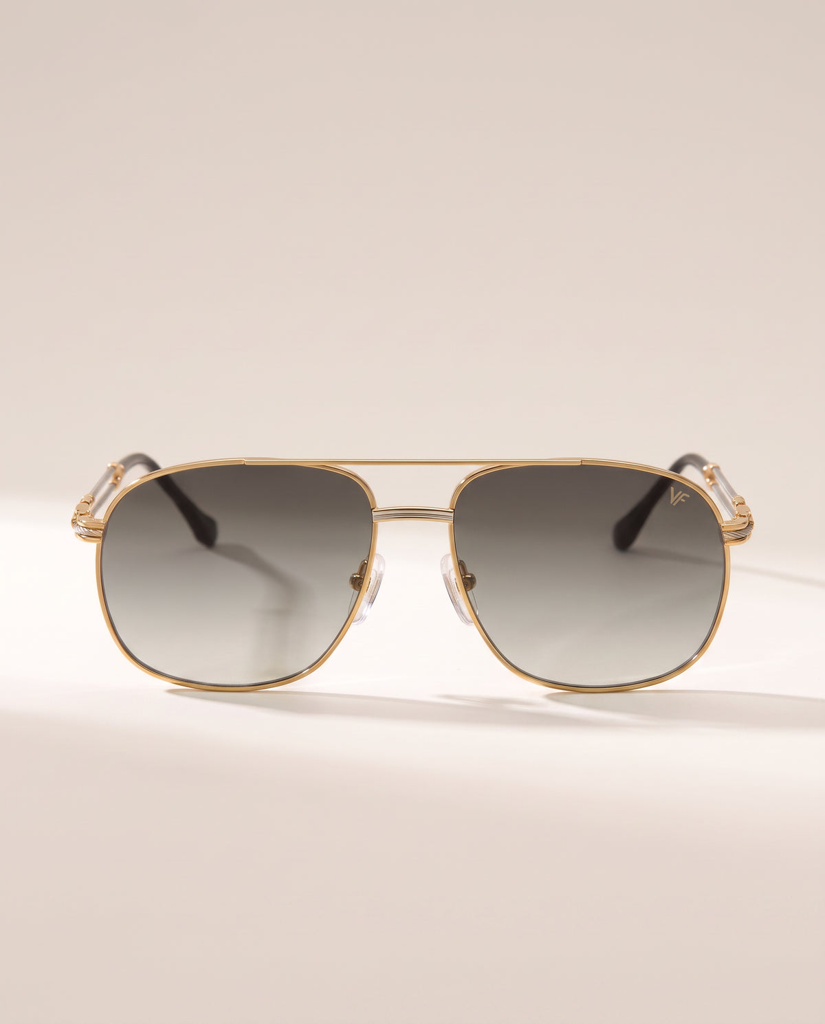 Vintage Frames Snatch Double Rope Edition 18KT Two-Tone Gold – Gray – YELLOW / WHITE GOLD / GRAY - Front hero