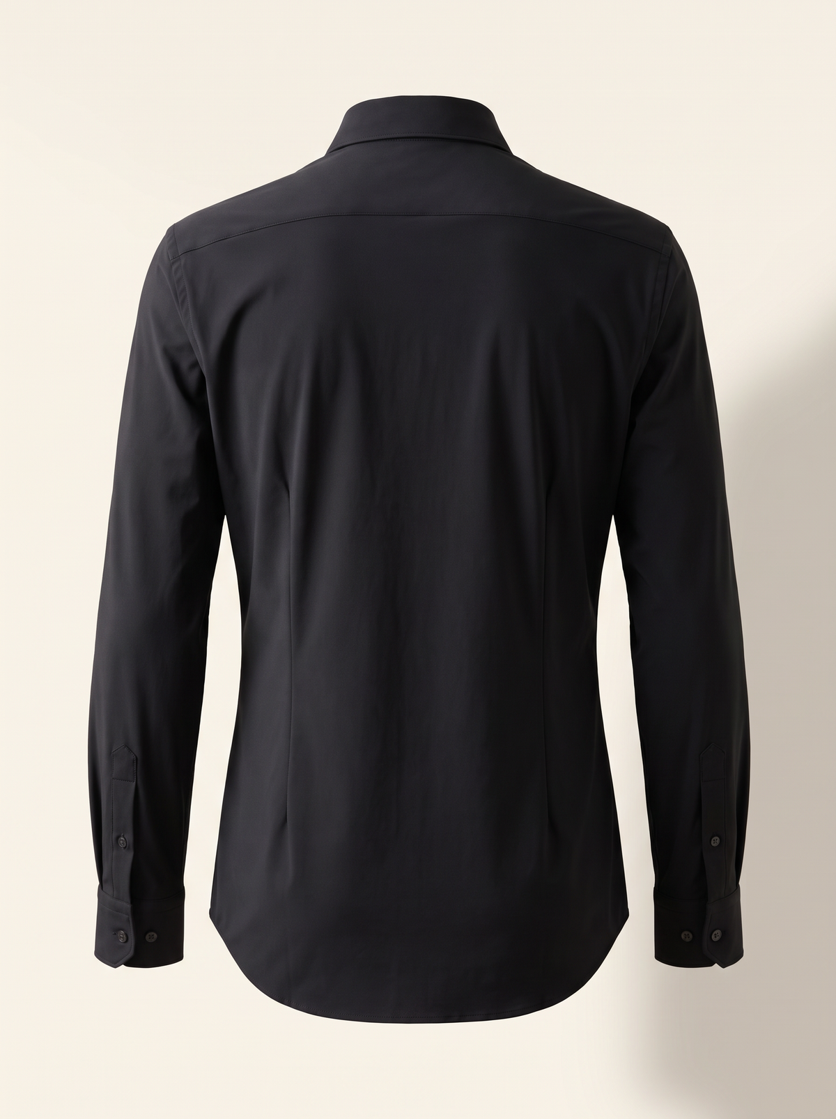 TECHNICAL TAILOR FIT SHIRT - ARCHIVIUM – BLACK - Ghost Mannequin Back
