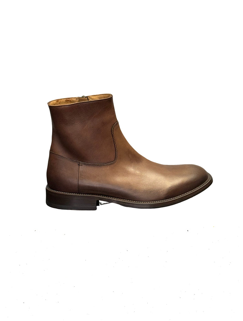 SIDE ZIP LEATHER BOOT - DEBONAIR
