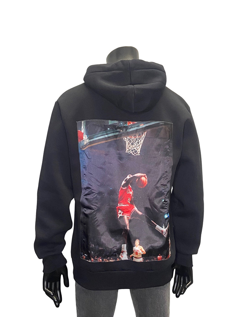 SILK PRINTED HOODIE - BASTILLE