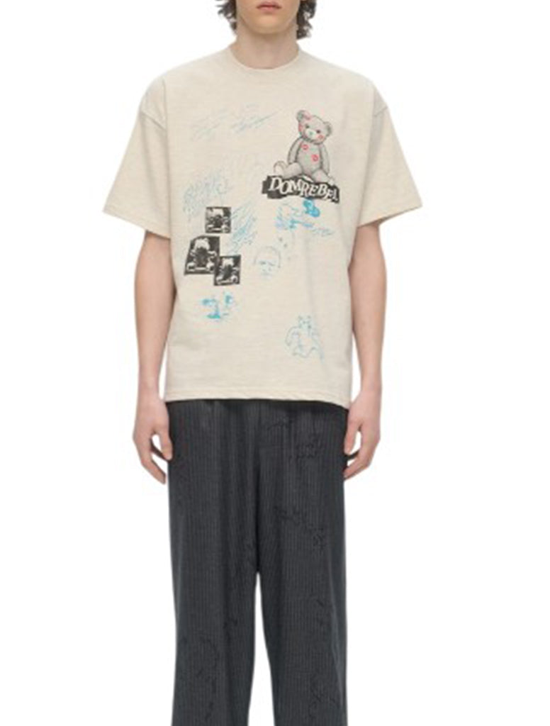 SKETCHED CREWNECK T-SHIRT - DOM REBEL