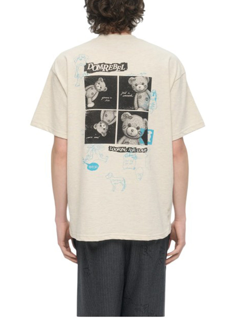 SKETCHED CREWNECK T-SHIRT - DOM REBEL