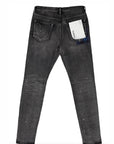 SKINNY PLAID PATCH JEAN - PURPLE