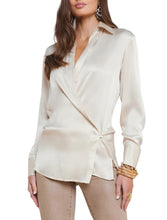 Load image into Gallery viewer, Sora Wrap Front Blouse - L’AGENCE
