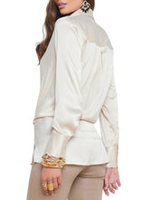 Load image into Gallery viewer, Sora Wrap Front Blouse - L’AGENCE
