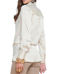 Sora Wrap Front Blouse - L’AGENCE