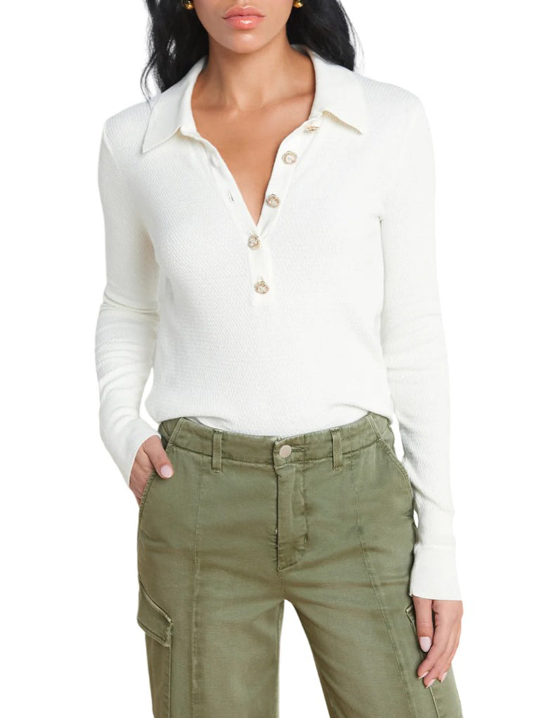 Sterling Jewel Button Sweater - L’AGENCE