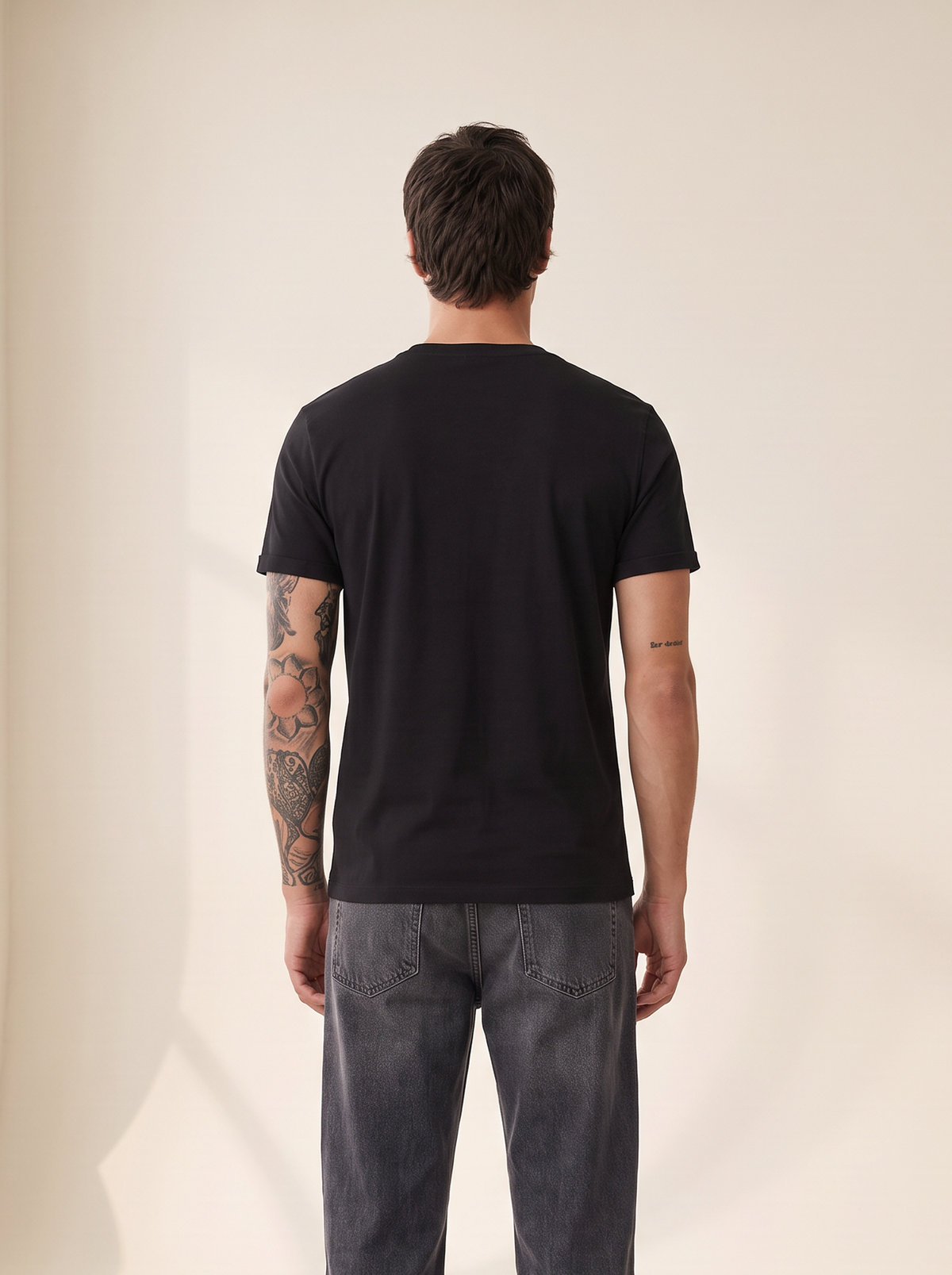 ENCORE T-SHIRT - LES DEUX – BLACK/BLACK - Hero Back