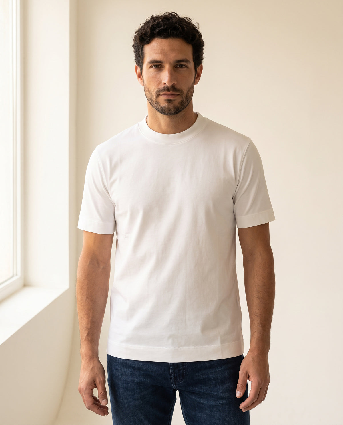 Circolo 1901 Cashmere-Touch Short-Sleeve T-Shirt – OPTIC WHITE - Hero Front