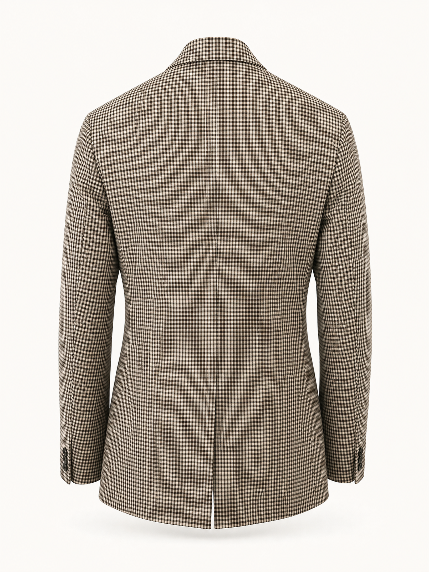 Small Check SB Blazer Gabriele Pasini – BROWN - Ghost Mannequin Back