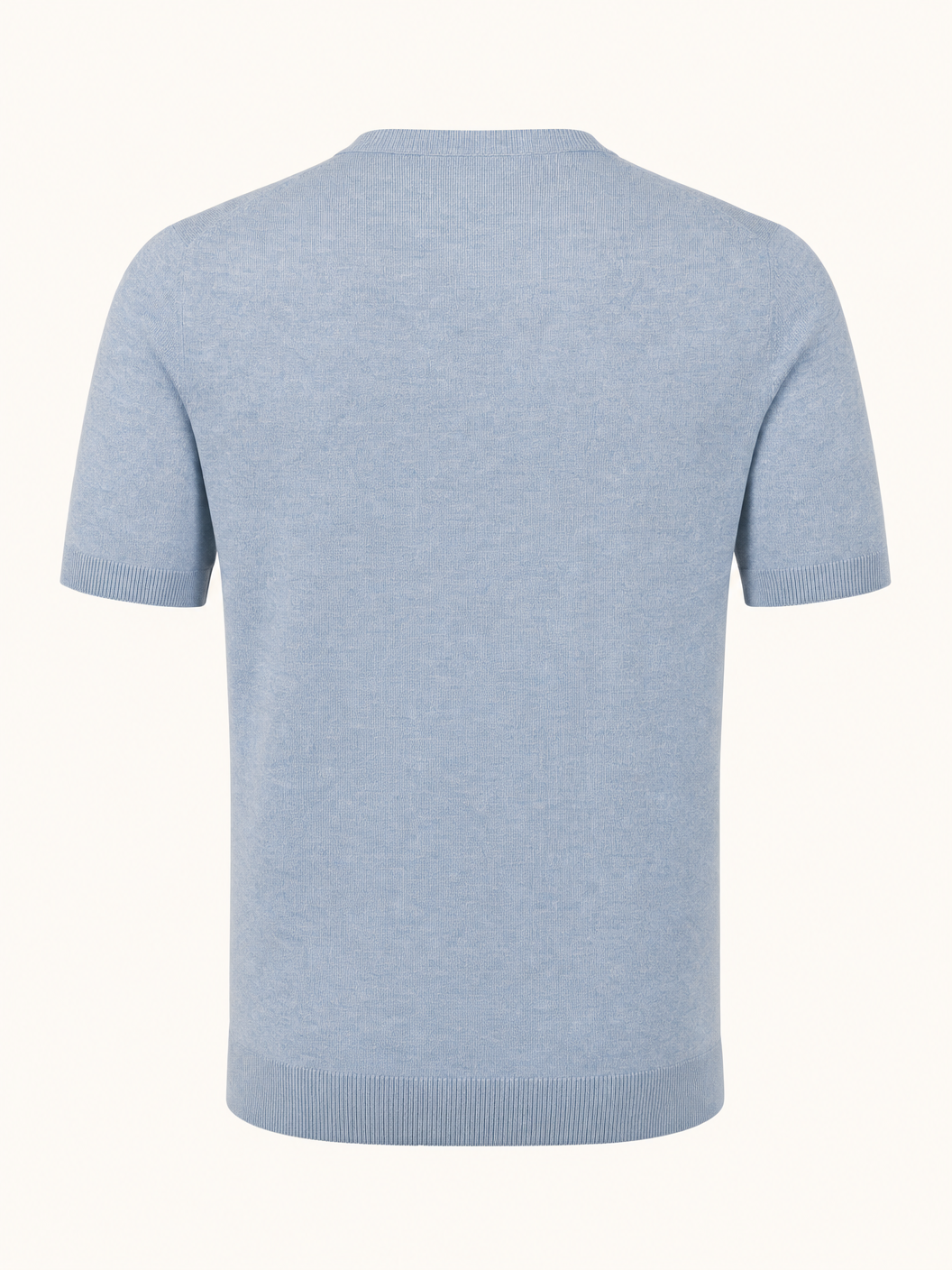 Ferrante Linen T-Shirt – Blue - Ghost Mannequin Back