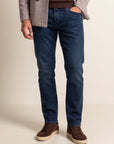 MICHELANGELO NAVY USED R-ELAX JEANS - BLUE – BLUE - Hero Front
