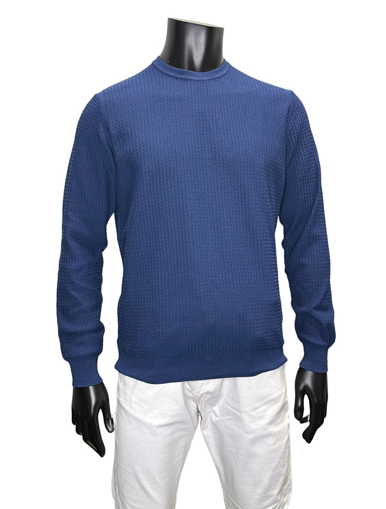 TEXTURED LS CREWNECK - FERRANTE