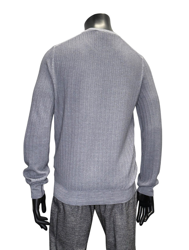 TEXTURED WASHED CREWNECK - FERRANTE