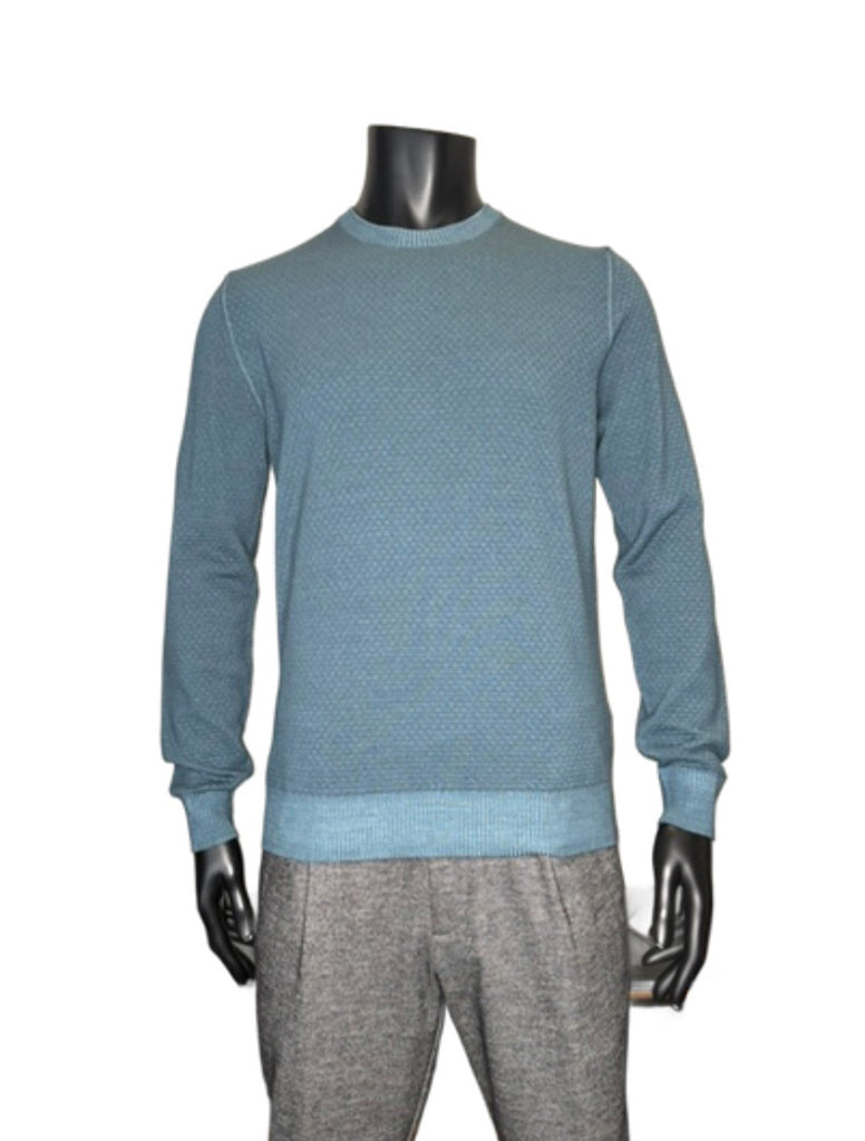 TEXTURED WASHED CREWNECK - FERRANTE