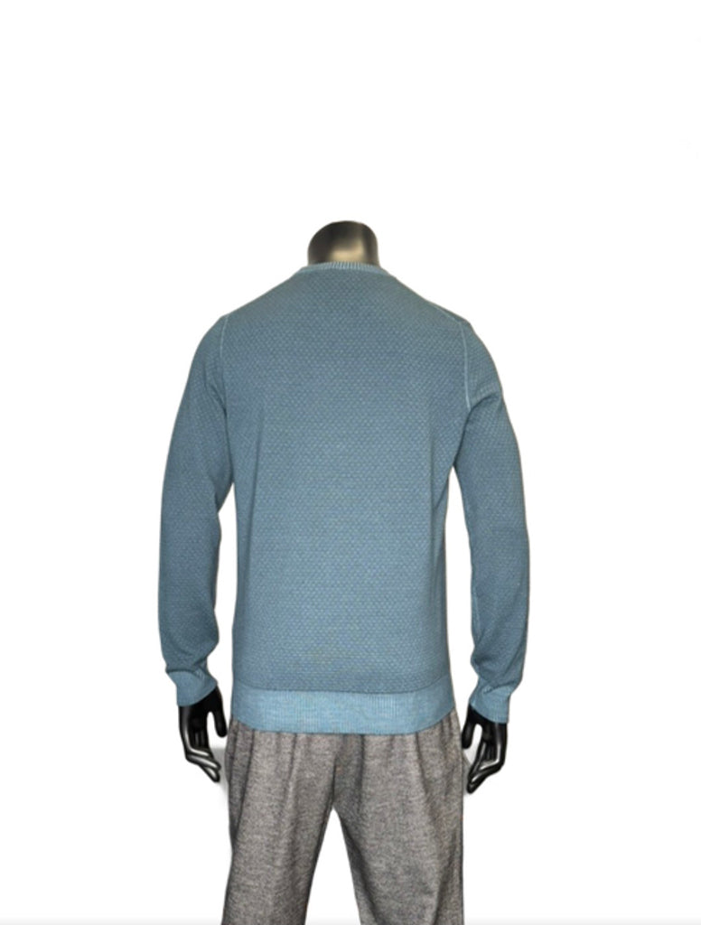 TEXTURED WASHED CREWNECK - FERRANTE