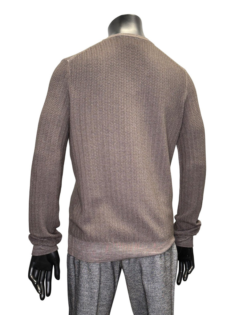 TEXTURED WASHED V-NECK - FERRANTE