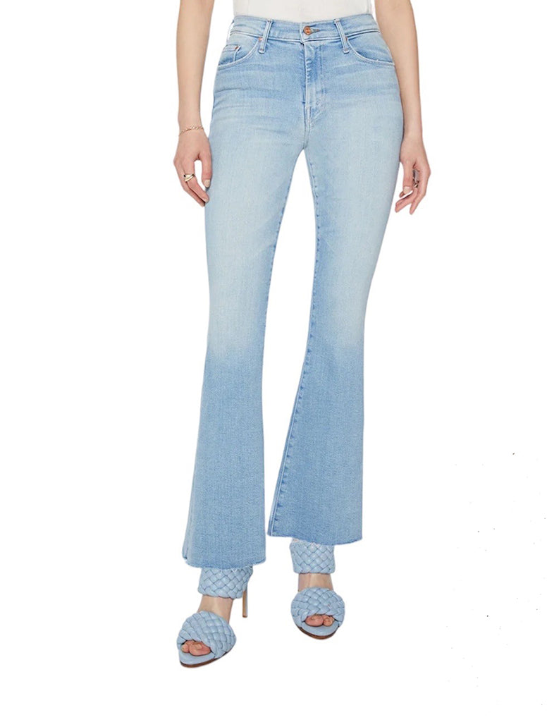 “Mother” The Weekender Fray Flare Jeans in outlets Double Vision