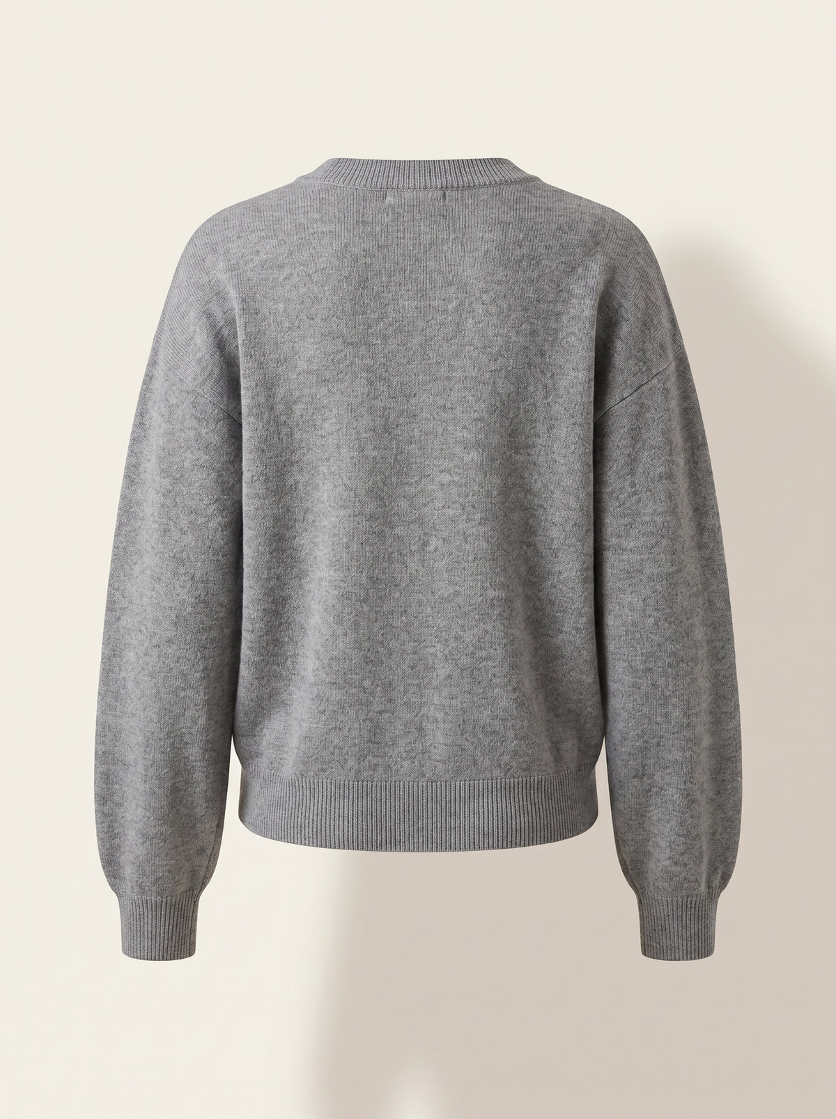 Frankie Pullover with Pearl Pin — Medium Heather Grey – MEDIUM HEATHER GREY - Ghost Back