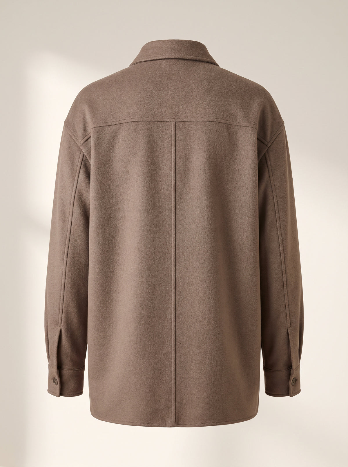 Cashmere Light Aiden Pocket Shirt Jacket – SAND – BROWN - Ghost Back