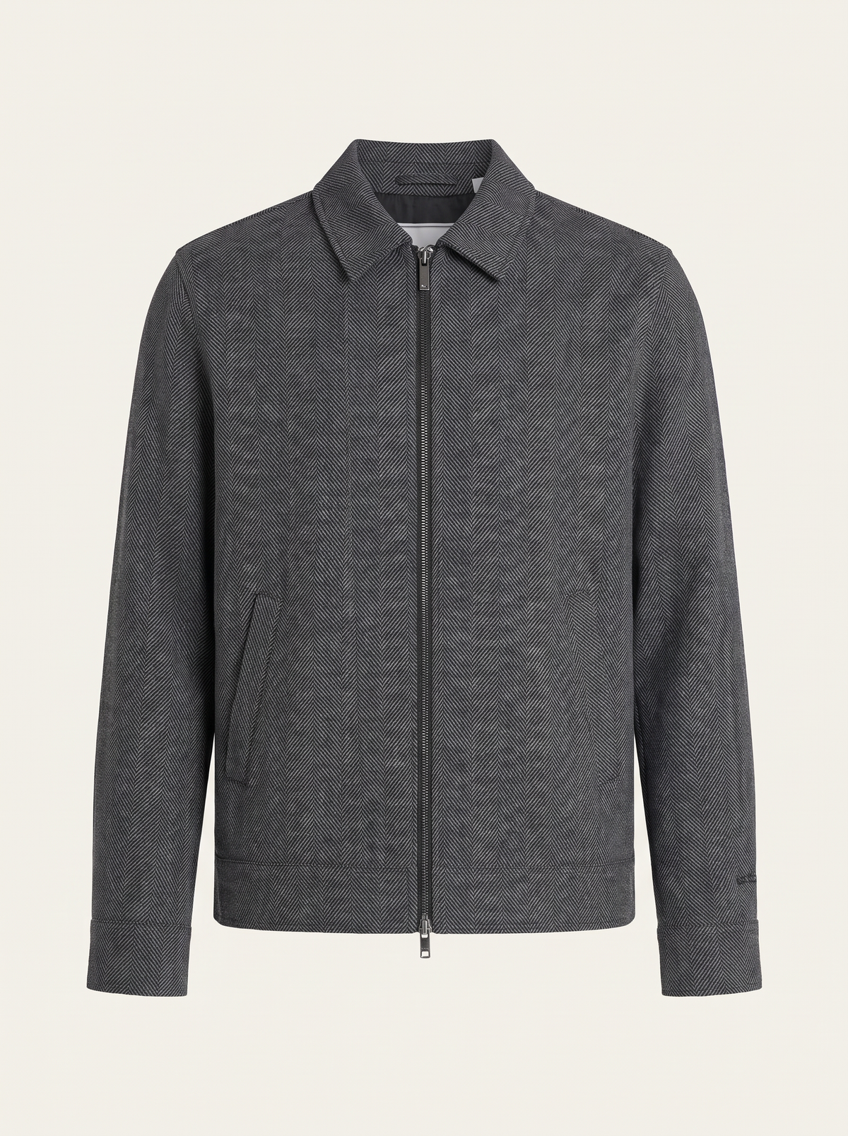 HERRINGBONE COACH JACKET - LES DEUX – BLACK - Ghost Front
